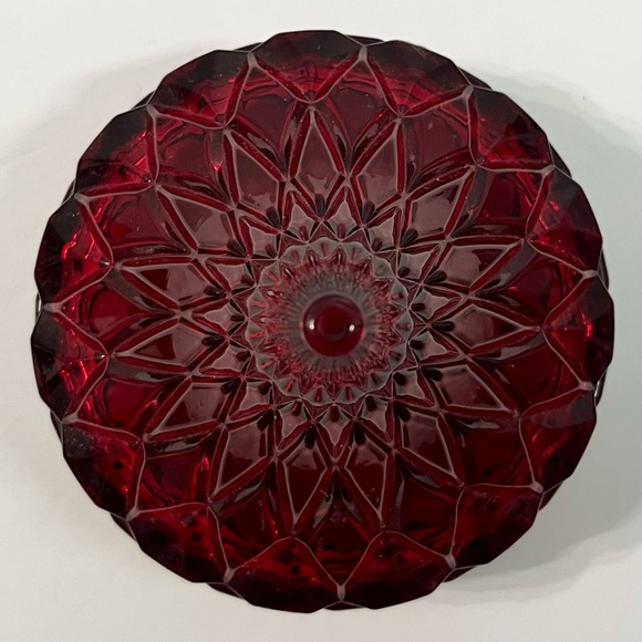 Hershey's Kisses Crystal Ruby Red Candy Trinket Dish - Picture 3 of 10